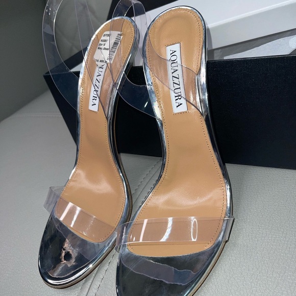 Aquazzura So Nude Plexi Sandal 105  size 40 - Picture 10 of 14